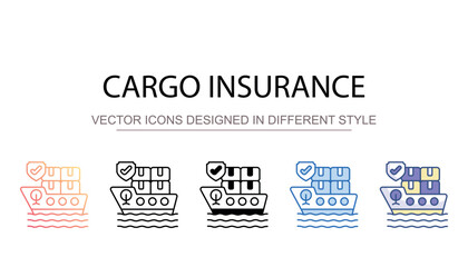 Cargo Insuranceicon design with white background stock illustration