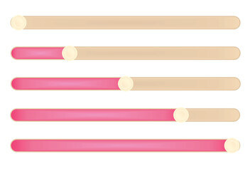 Pink slider bar. vector illustration