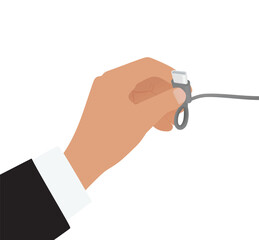 Hand hold usb charger. vector