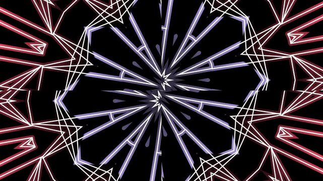Luxurious caleidoscope circle colourful simple anda modern line art motion graphics for aesthetic intro commercial ads