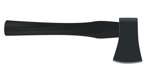 Isolated metal ax. vector illustration