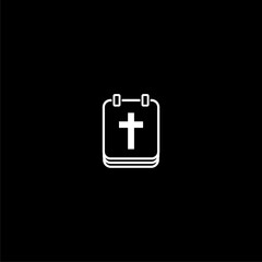 Obraz premium Calendar cross icon design isolated on white background.