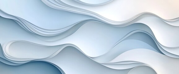 Fototapeta premium Abstract white banner with shapes. For use as a company banner, formal backdrop, prestigious voucher, luxe invitation, wallpaper or background