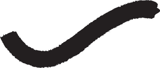 Curved brush paint .Grunge Paint Roller . Vector brush Stroke . Distressed banner . Curved stripe with rough edges. paintbrush design element . Gradient brush . Curve line . Distress textured stroke