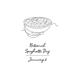 line art of National Spaghetti Day good for National Spaghetti Day celebrate. line art.