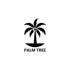 palm tree logo vector icon illustration.
