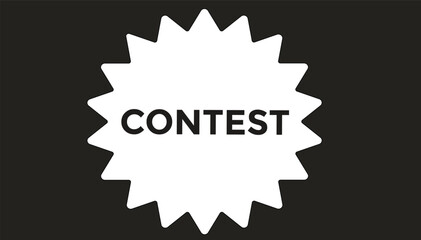 Contest button web banner templates. Vector Illustration 
