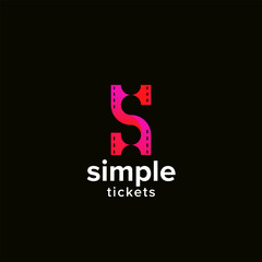 S letter tickets logo. Smart tickets icon. Modern S logo