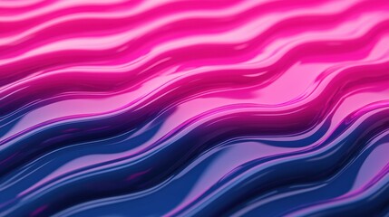 Obraz premium Colorful abstract waves in pink and blue, smooth texture, vibrant energy.