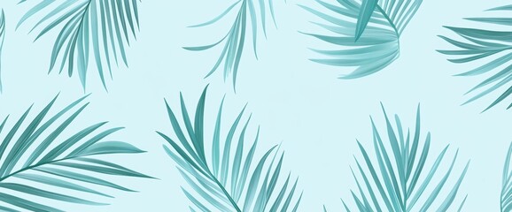 Modern minimalist tropical leaves background. Botanical and jungle leaves line art summer exotic concept. Perfect background for a wallpaper poster, cover, or invitation card.