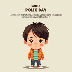 World Polio Day background.