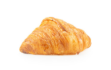homemade croissant on white background
