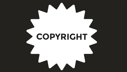 Copyright button web banner templates. Vector Illustration 