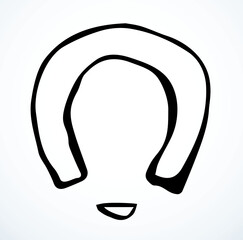 Horse foot print. Vector drawing