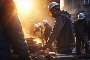 Working hardhat helmet worker.