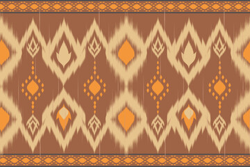 Ikat ethnic zigzag design background. Simple ikat motifs abstract tribal Aztec art Design for background,carpet,wallpaper,clothing,wrapping,Batik,fabric,Vector illustration. embroidery style