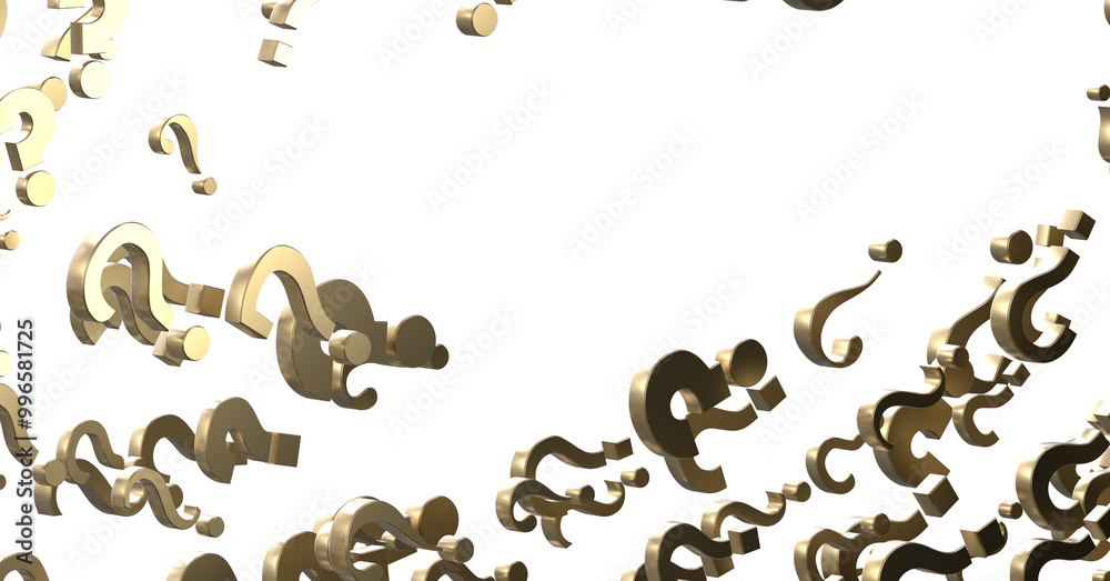 Poster question mark symbols for faq