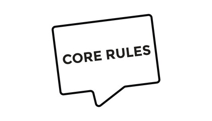 Core rules button web banner templates. Vector Illustration 
