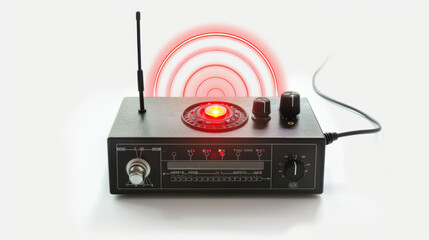 Obraz premium Radio interference detector for identifying sources of radio interference isolated on white background
