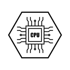 CPU icon. CPU vector icon. CPU vector icon