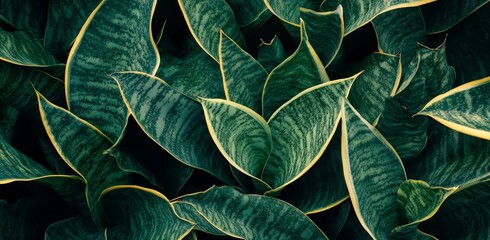 Obraz premium Tropical leaves, abstract green leaf texture in nature