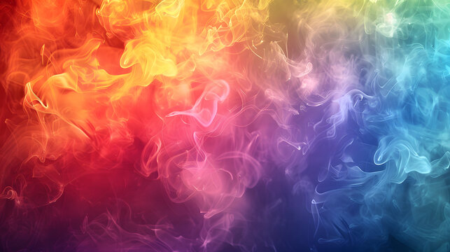 rainbow color smoke cloud background