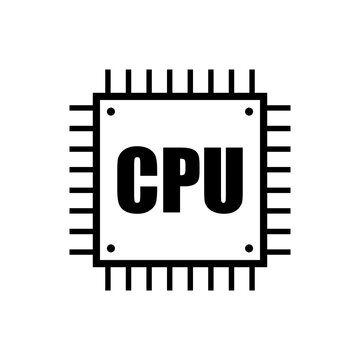 black and white cpu icon clip art preview