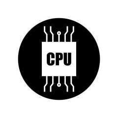 Circuit board, CPU icon vector