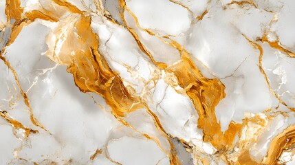 Obraz premium Orange and White Marble, Marbled, Abstract Image, Texture, Pattern Background, Wallpaper, Cover and Screen of Smartphone, PC, Laptop, 9:16 and 16:9 Format