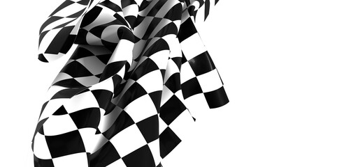 flag finish race sport 3d champion winner