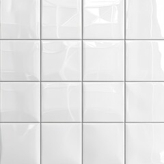 White Glossy Tiles Seamless Pattern