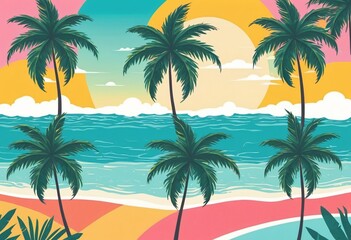 Bright tropical paradise
