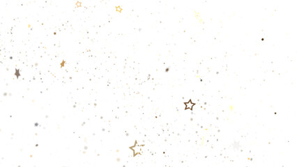 Abstract Gold and White Glitter on Black Background