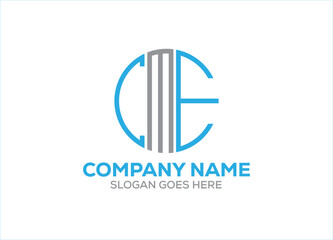 Letter CME Logo or Icon Design Vector Stock Template