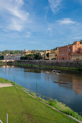 Landscape of Ponte Vecchio And Arno River in Florence, Italy