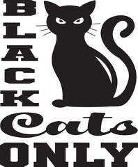 black cats only SVG