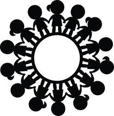 Large Set family Silhouettes Parents with Children holding Hands, vector illustration isolated on transparent background