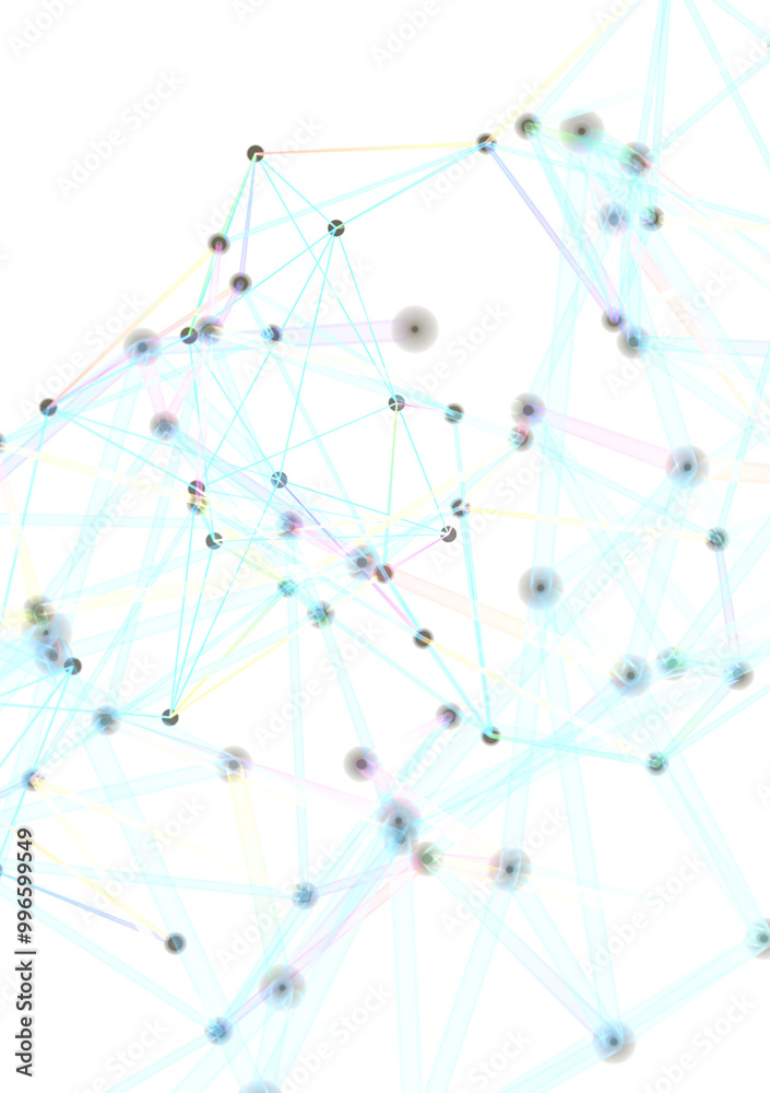 Poster abstract art with intertwined lines