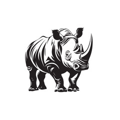 Rhinoceros silhouette, high quality vector