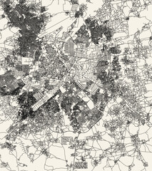 Fototapeta premium Vector city road map of Kano, Nigeria
