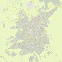 Fototapeta premium Detailed vector map of Riyadh, Saudi Arabia