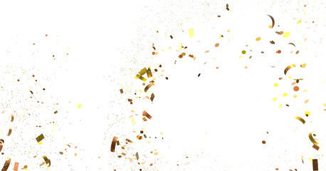 Obraz premium Golden Confetti on a Black Background