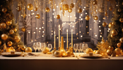 Christmas feast modern table