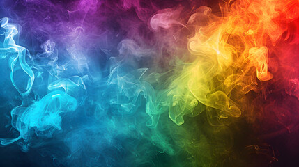 Fototapeta premium rainbow color smoke cloud background