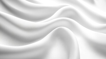 White Fabric with Soft, Wavy Texture