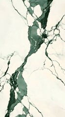 Green and White Marble, Marbled, Abstract Image, Texture, Pattern Background, Wallpaper, Cover and Screen for Smartphone, PC, Laptop, 9:16 and 16:9 Format
