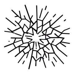 Obraz premium Surface with a broken glass-like texture. Create the impression of shattered or cracked glass. Vector illustration isolated on a white background 