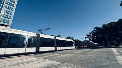 tram in Houston city , Texas, USA