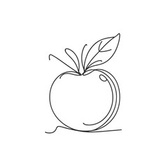 A simple drawing of a Cranberry with a leaf on top. The Cranberry is the main focus of the image, and the leaf adds a touch of nature to the drawing. Scene is calm and peaceful, as the Cranberry