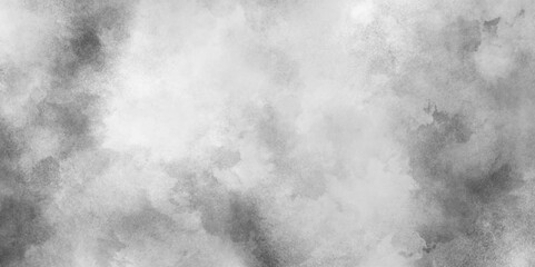 abstract Monochrome smeared gray aquarelle painted paper textured canvas for design. Black grey Sky with white cloud, white fog design with smoke texture overlays.	
